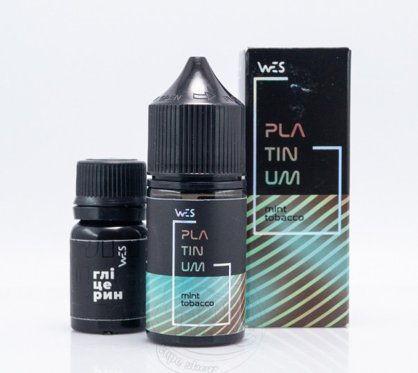 Жидкость WES Platinum Salt Mint Tobacco 30ml 50mg со вкусом табака и мяты (набор компонентов)