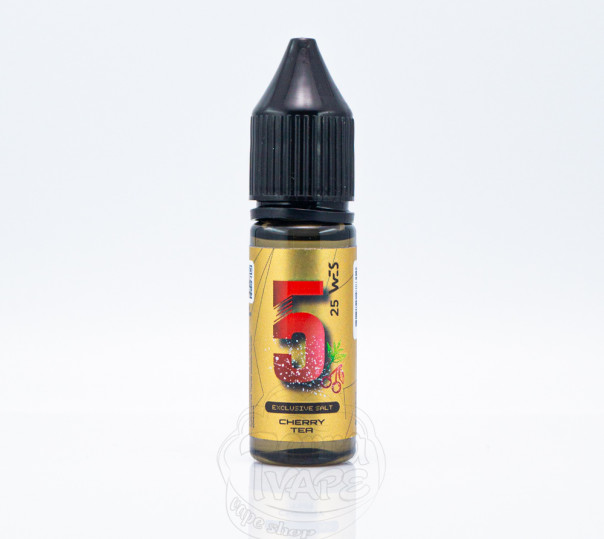 Рідина Wes Gold Line Salt #5 Cherry Tea 15ml 50mg на сольовому нікотині зі смаком вишневого чаю