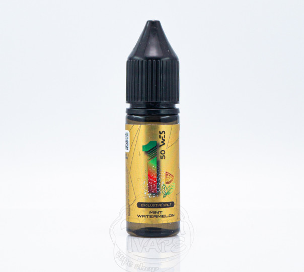 Рідина Wes Gold Line Salt #1 Mint Watermelon 15ml 25mg на сольовому нікотині зі смаком кавуна з м'ятою