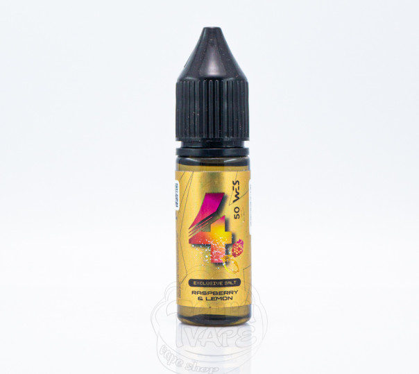 Рідина Wes Gold Line Salt #4 Raspberry Lemon 15ml 25mg на сольовому нікотині зі смаком малини з лимоном