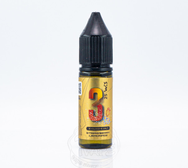 Жидкость Wes Gold Line Salt #3 Strawberry Lemonade 15ml 50mg на солевом никотине со вкусом клубничного лимонада