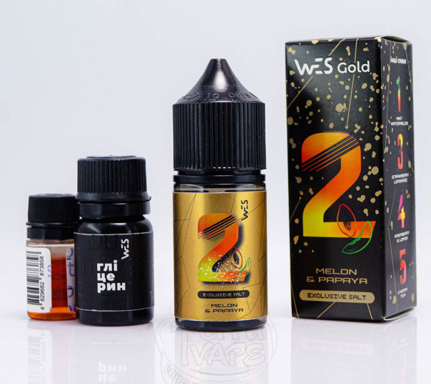 Жидкость Wes Gold Line Salt #2 Melon Papaya 30ml 65mg со вкусом дыни с папайей (набор компонентов)
