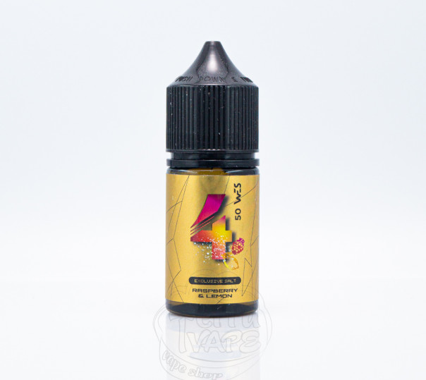 Рідина Wes Gold Line Salt #4 Raspberry Lemon 30ml 50mg на сольовому нікотині зі смаком малини з лимоном