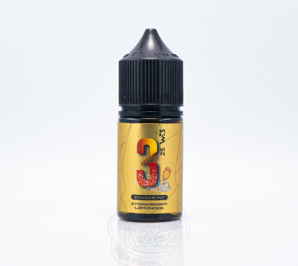 Рідина Wes Gold Line Salt #3 Strawberry Lemonade 30ml 25mg на сольовому нікотині зі смаком полуничного лимонаду