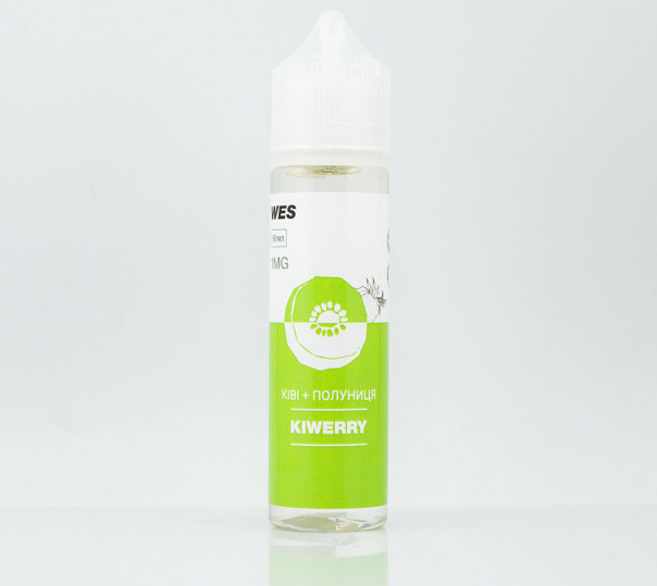 Рідина WES The First Organic #2 Kiwerry 60ml 0mg без нікотину зі смаком полуниці та ківі