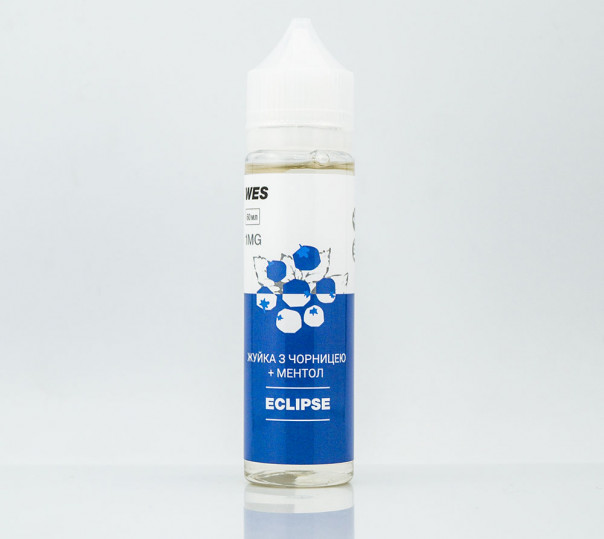 Рідина WES The First Organic #4 Eclipse 60ml 0mg без нікотину зі смаком чорниці та ментолу