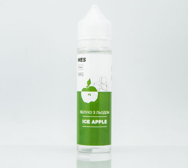 Жидкость WES The First Organic #8 Ice Apple 60ml 0mg без никотина со вкусом яблока с холодком