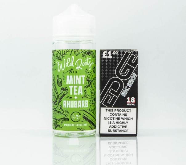 Рідина Wild Roots Organic Mint Tea, Rhubarb 120ml 3mg на органічному нікотині