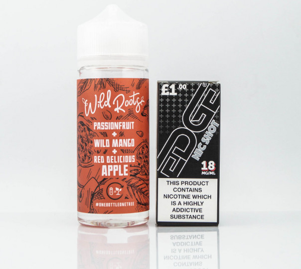 Рідина Wild Roots Organic Passionfruit, Wild Mango, Red Delicious Apple 110ml 1.5mg на органічному нікотині