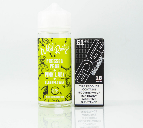 Рідина Wild Roots Organic Pressed Pear, Pink Lady, Elderflower 110ml 1.5mg на органічному нікотині