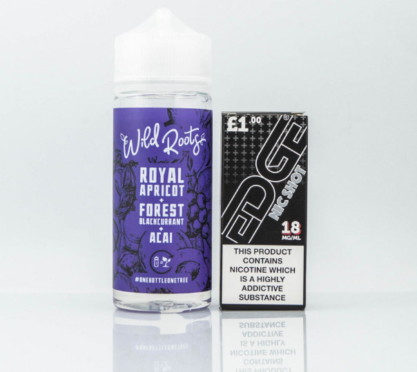 Рідина Wild Roots Organic Royal Apricot, Forest Blackcurrant, Acai 120ml 3mg на органічному нікотині