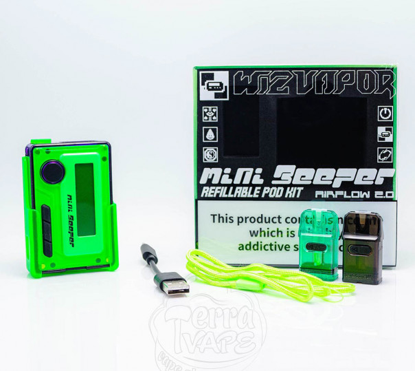 WizVapor Mini Beeper Pod Kit 1200mAh Old School Black Многоразовая POD система