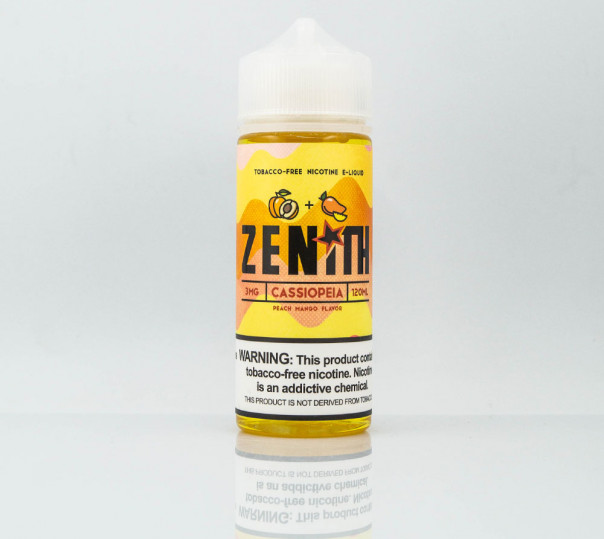 Рідина Zenith Organic Cassiopeia 120ml 3mg на органічному нікотині зі смаком манго і персика