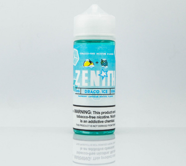 Рідина Zenith Organic Draco Ice 120ml 3mg на органічному нікотині зі смаком синьої малини і лимона з холодком