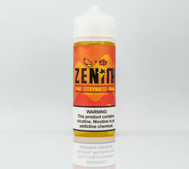 Рідина Zenith Organic Lyra 120ml 3mg на органічному нікотині зі смаком манго та полуниці