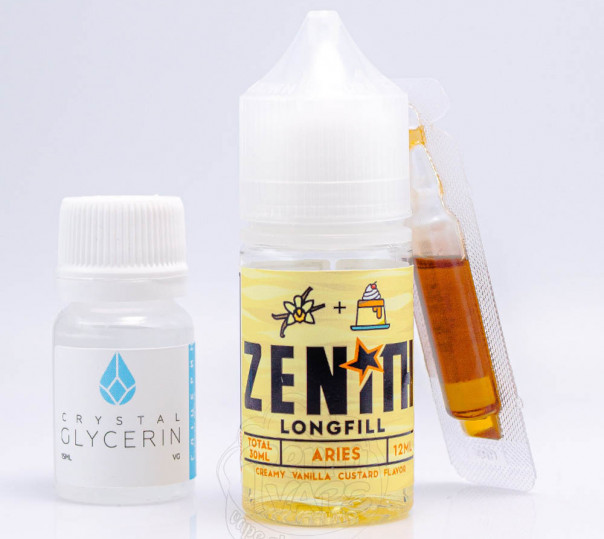 Рідина Zenith Salt Aries 30ml 50mg зі смаком ванільного десерту (набір компонентів)