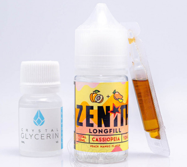 Жидкость Zenith Salt Cassiopeia 30ml 50mg со вкусом манго и персика (набор компонентов)