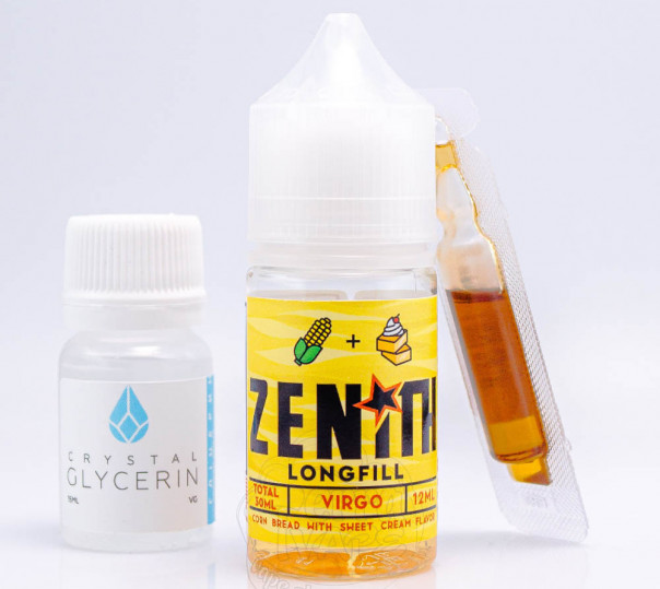 Жидкость Zenith Salt Virgo 30ml 50mg со вкусом кукурузного пудинга (набор компонентов)