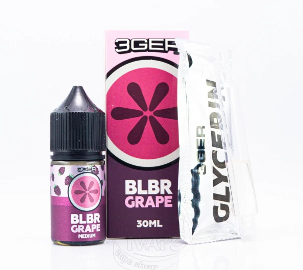 Рідина 3Ger Salt Blackberry Grape 30ml 30mg зі смаком ожини та винограду (набір компонентів)