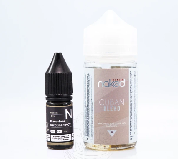 Naked100 Organic Shortfill Cuban Blend 60ml 3mg