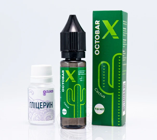 Жидкость Octobar X Salt Cactus 15ml 50mg со вкусом кактуса с холодком (набор компонентов)