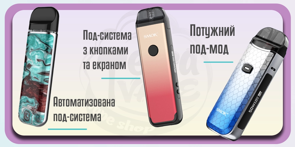 Варіанти пристроїв SMOK