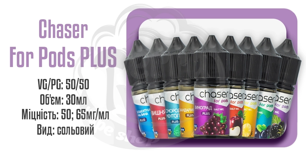 Параметри набору рідини Chaser For Pod Balance Salt 30ml