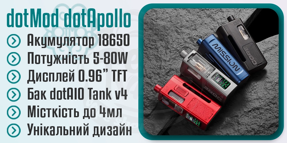 Основні параметри dotApollo AIO Kit