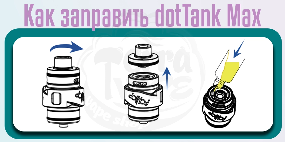 Как заправить бак dotTank Max 5ml