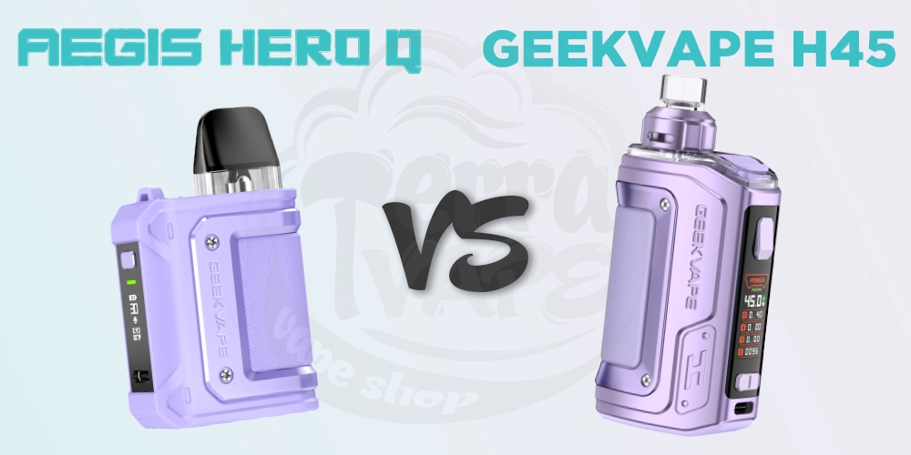 Порівняння Geekvape Aegis Hero Q Pod Kit з Geekvape H45