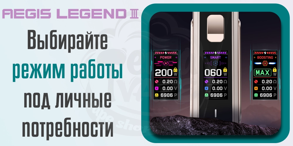 Режимы работы Geekvape Aegis Legend 3 Box Mod 200W