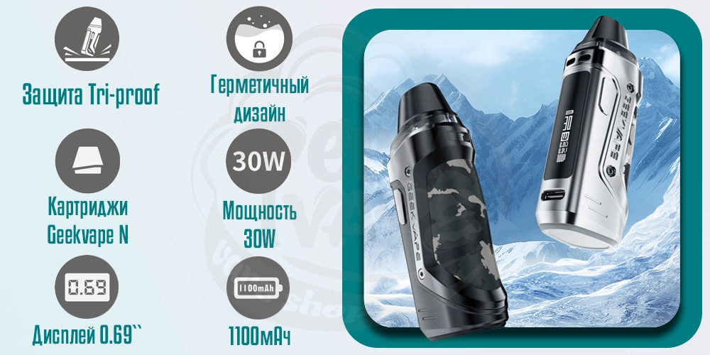 Основные характеристики Geekvape Aegis Nano 2 (AN 2) Pod Kit