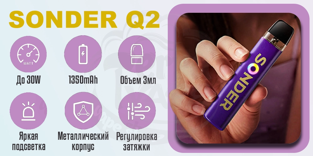 Главные характеристики Geekvape Sonder Q2 Pod Kit