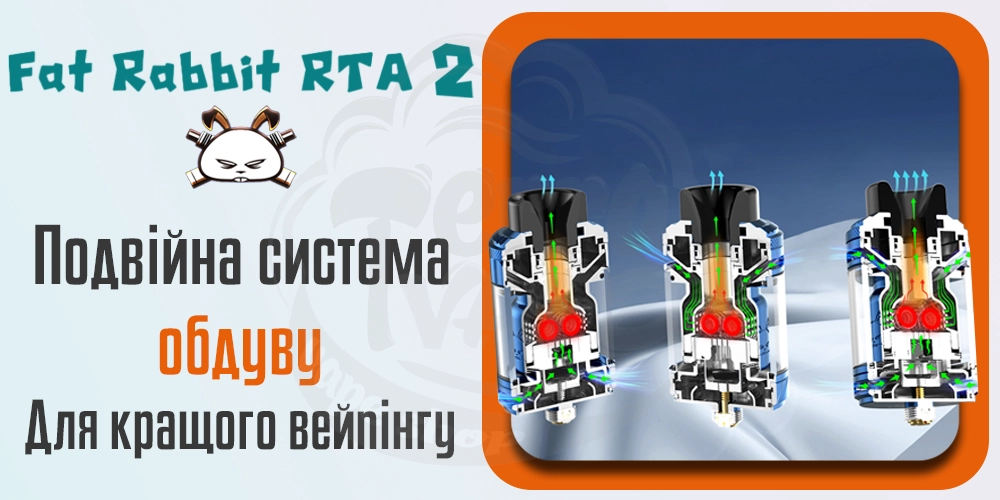 Обдув та регулювання затяжки Hellvape Fat Rabbit 2 RTA