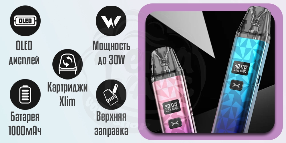 Главные характеристики OXVA XLIM Classic Edition Pod Kit