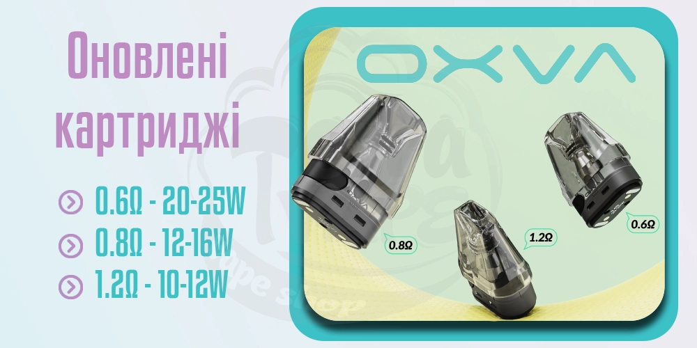 Нові картриджі та їхній опір OXVA XLIM v2, SE, SQ Cartridges