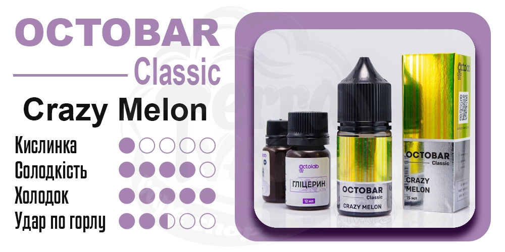 Параметри смаку Octobar Classic Tropix Ice Salt 15ml 50mg