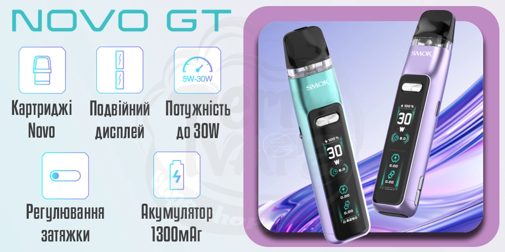 Основні характеристики SMOK Novo GT Pod Kit