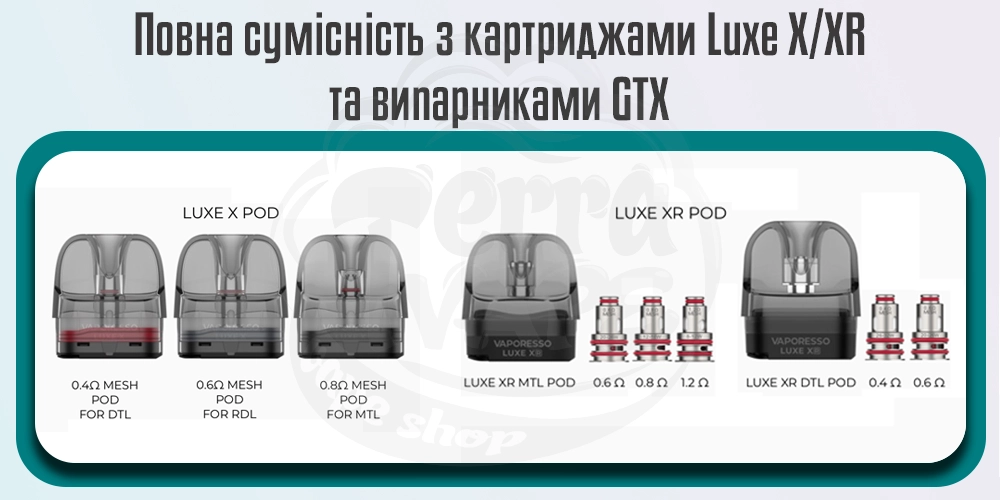 Картриджі Vaporesso Luxe X Pro Kit