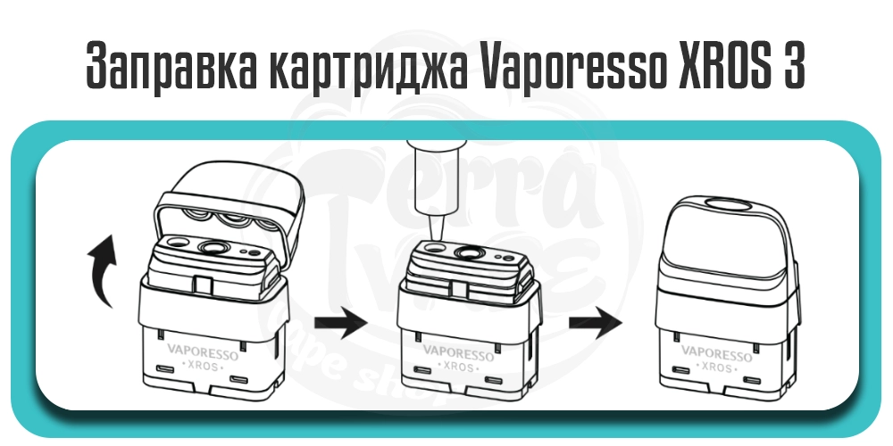 Заправка картриджа для Vaporesso Xros 3